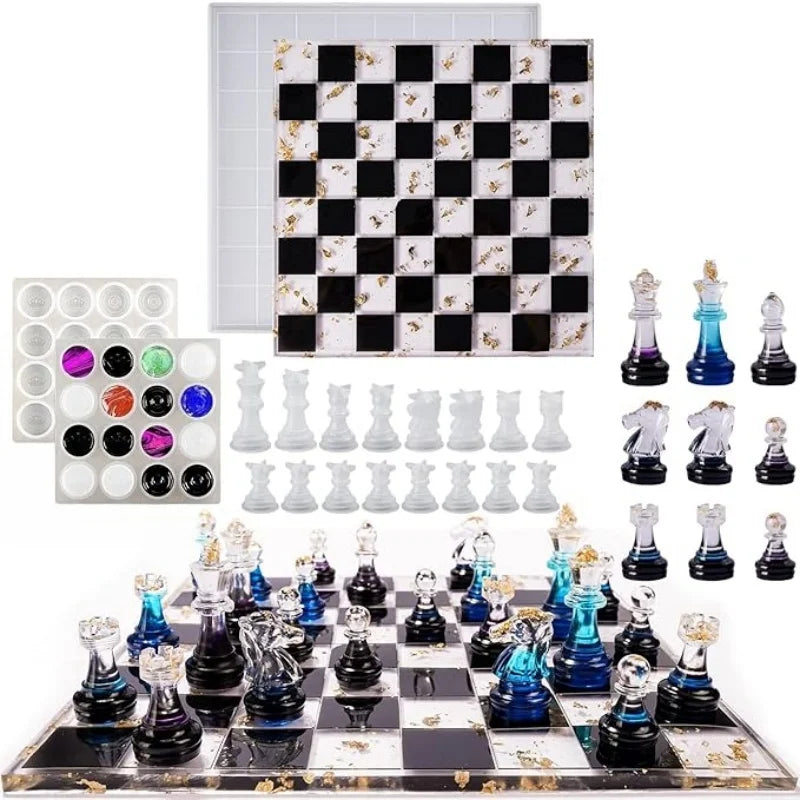 DIY 3D Chess Piece Silicone Mold for Crystal Epoxy Resin