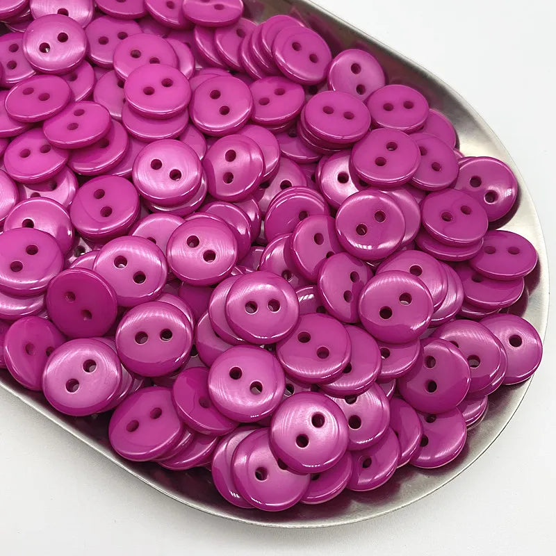 50-Pack Double Eye Resin Buttons 11.5mm – Round & Multicolor