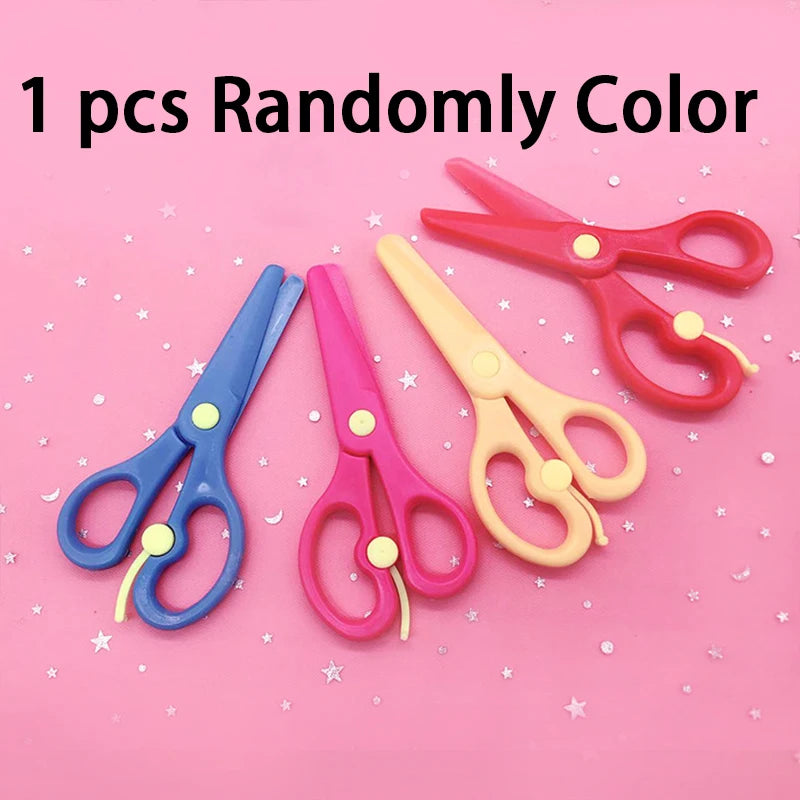 60Pcs DIY Paper Cut Set +Kids Safety Scissors Cartoon Animal