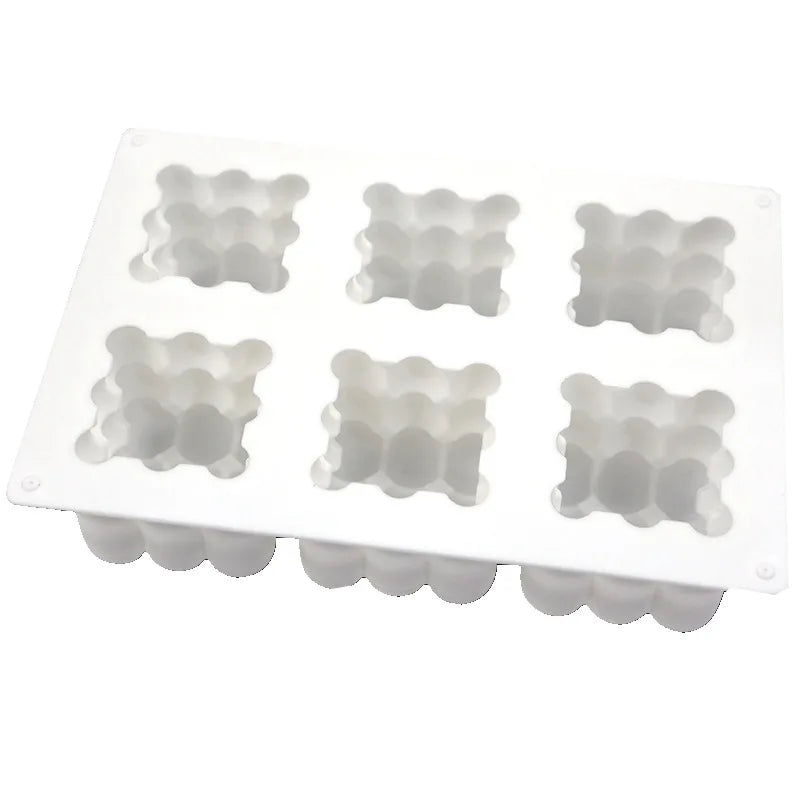 6-cavity Large Bubble Silicone Candle Mold Cake Aromatherapy Soap