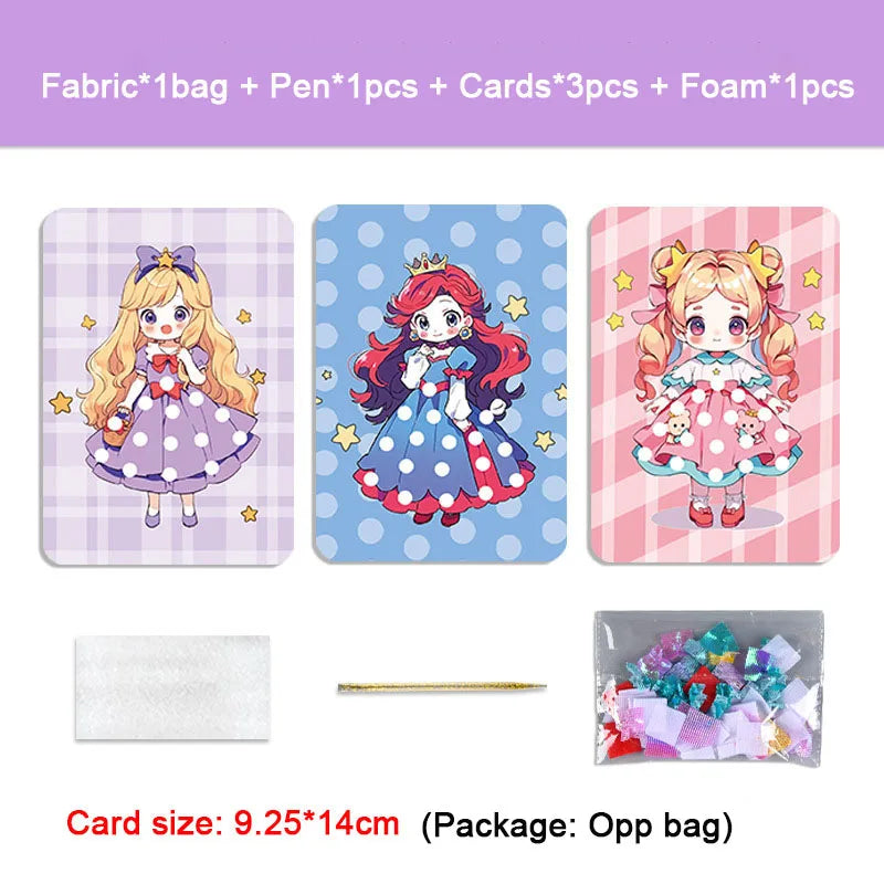 Fabric Art Frenzy Dress Up Puzzle Poke Boards DIY Kit