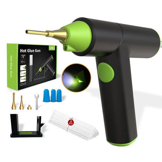 Cordless Rechargeable Hot Melt Glue Gun +10pcs 7mm Sticks