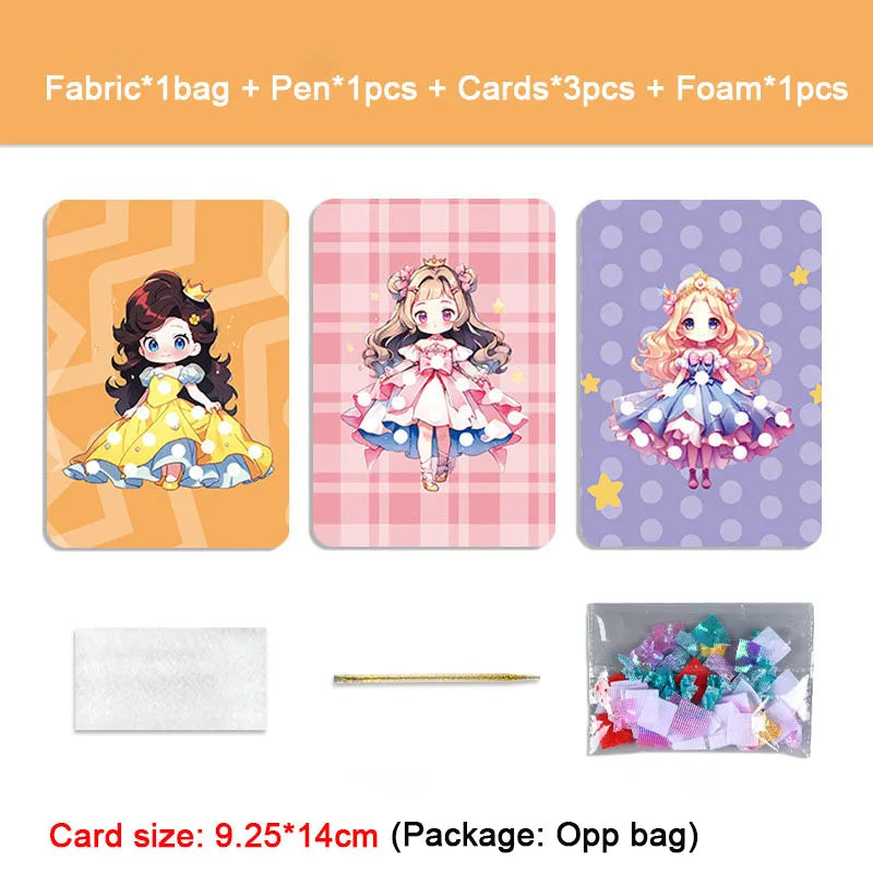 Fabric Art Frenzy Dress Up Puzzle Poke Boards DIY Kit