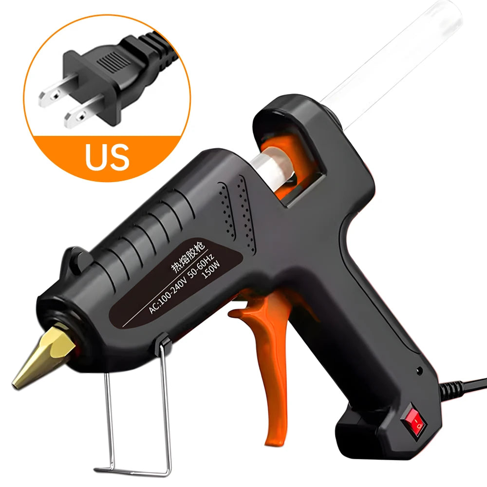 150W Lithium Glue Gun + Glue Sticks Household Industrial Repair Tool