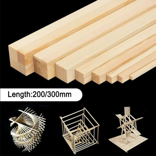 Wooden Strips for DIY – 20–50 pcs Balsa Material for Model Building, Crafts & Lanterns