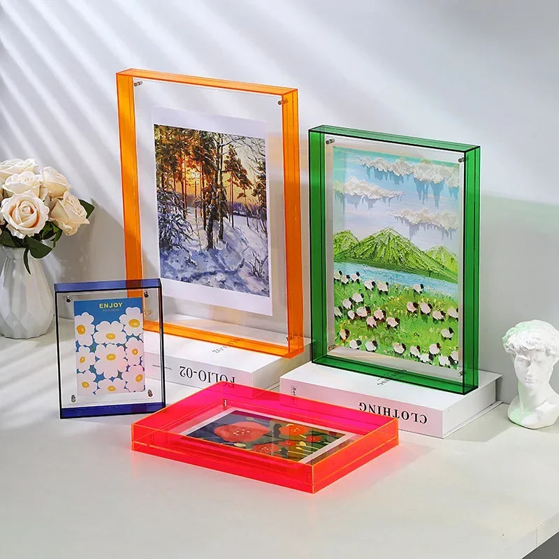 5–6 Inch Transparent Acrylic Photo Frame Box Photocard Holder