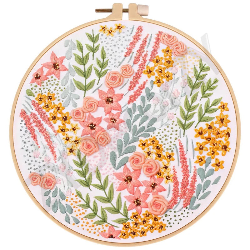 Hand Sewing Cross Stitch Kit – Hoop Frame & Supplies