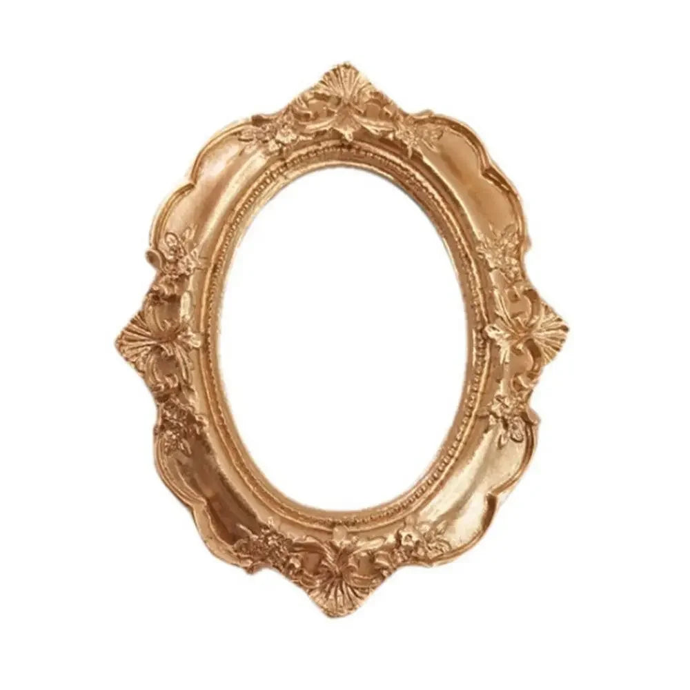 Golden Retro Photo Frame Victorian Jewelry Decor Photography