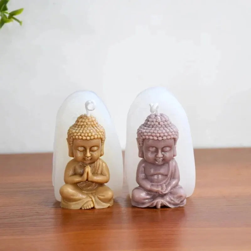 3D Buddha Silicone Candle Mold Meditation Gypsum Resin Soap Supplies