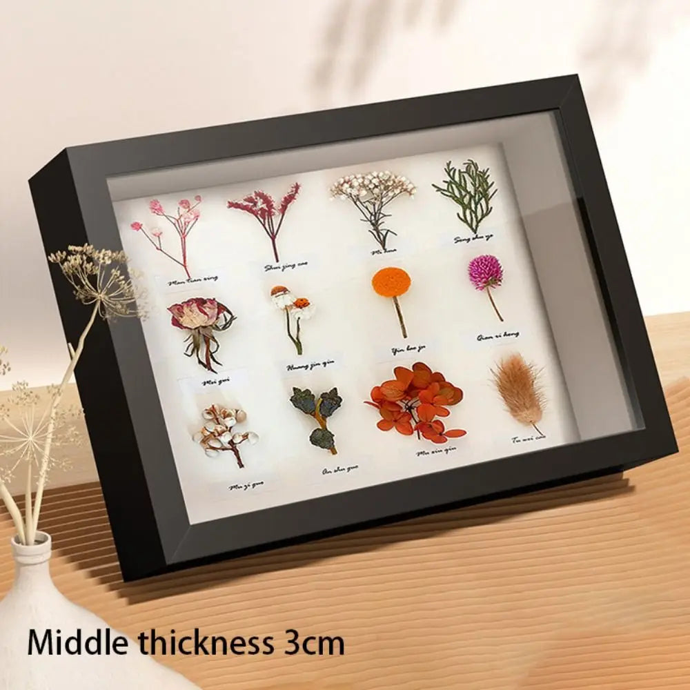 Floating Wood Deep Box Display Frame For Flowers & Memories