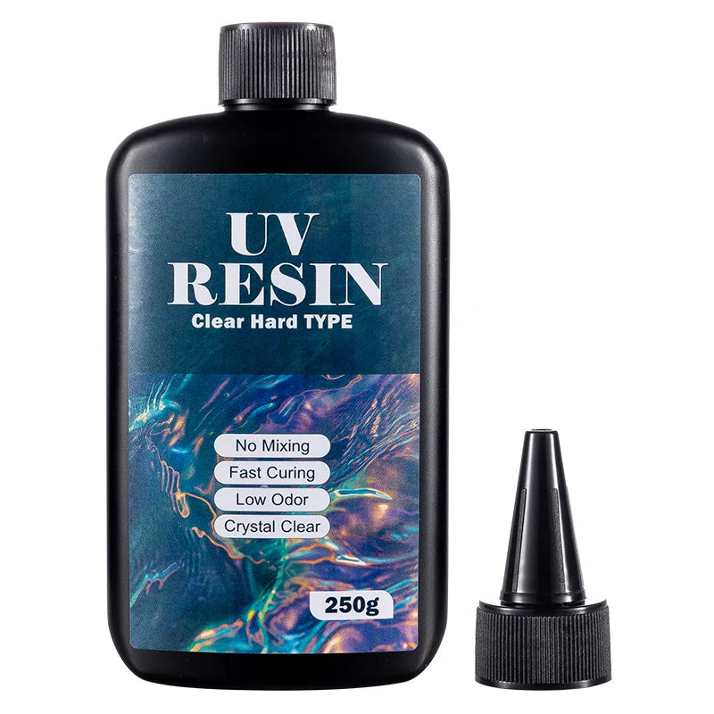 Hard UV Resin Glue Kit, Fast Curing with Mixing Tools for Beginners