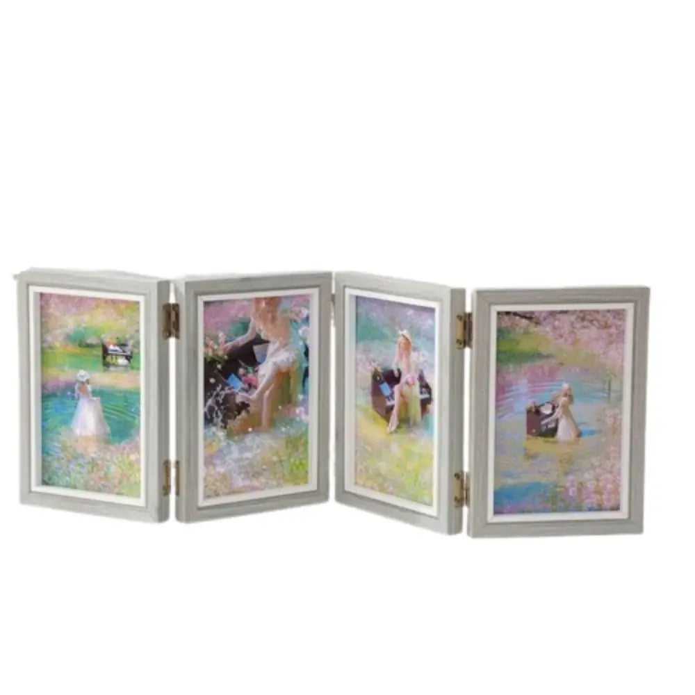 Creative Foldable Hinge Photo Frame 2/3/4/5 Linked Wooden