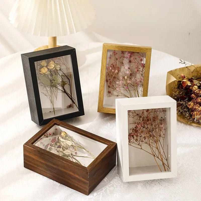 3D Wooden Picture Frames 3cm/5cm Dried Flower Specimen Display