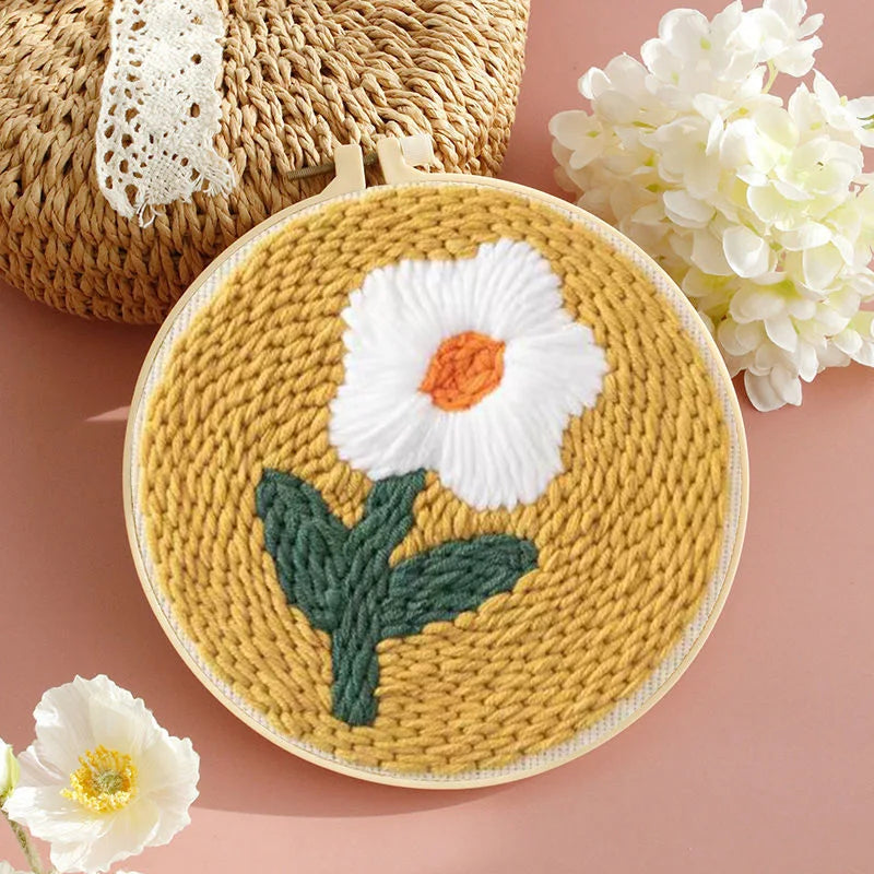 DIY Punch Needle Embroidery Kit – Sunflower Pattern