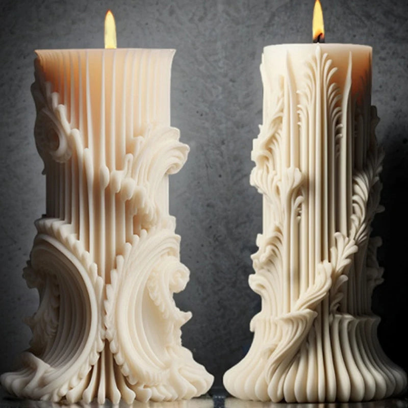 European Cylindrical Candle Silicone Mold DIY Minimalist Column