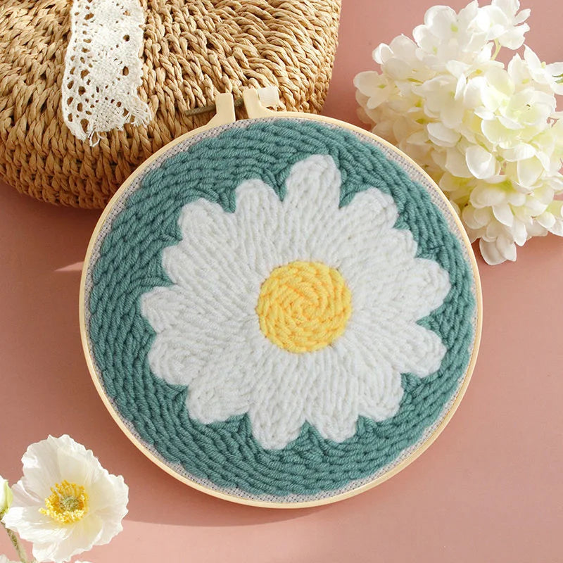 DIY Punch Needle Embroidery Kit – Sunflower Pattern