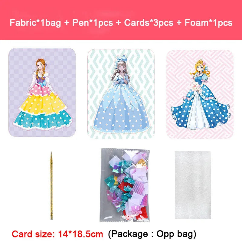 Fabric Art Frenzy Dress Up Puzzle Poke Boards DIY Kit