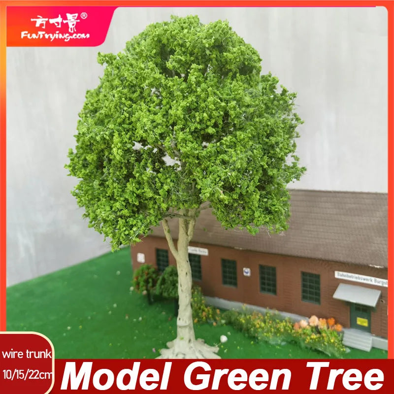 Wire Tree Model Mountain Sand Table Green Train Layout