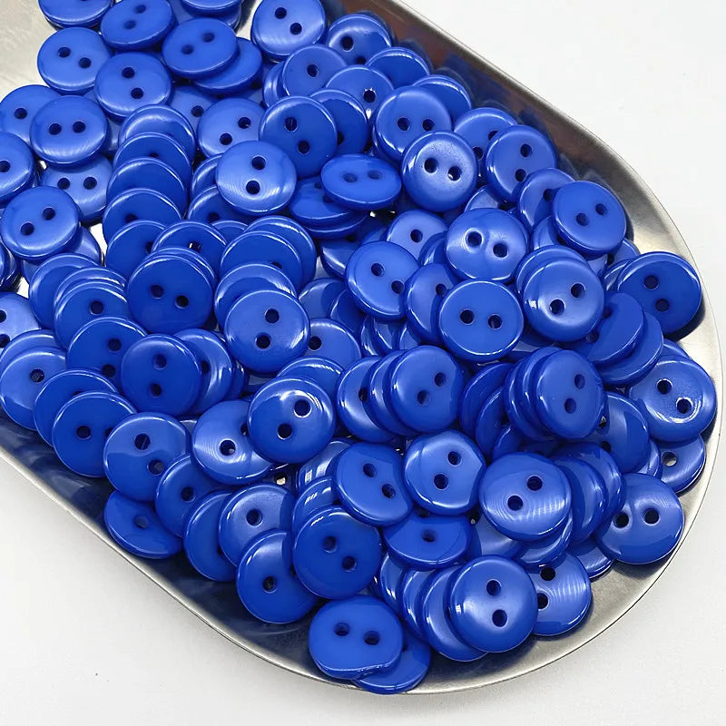 50-Pack Double Eye Resin Buttons 11.5mm – Round & Multicolor