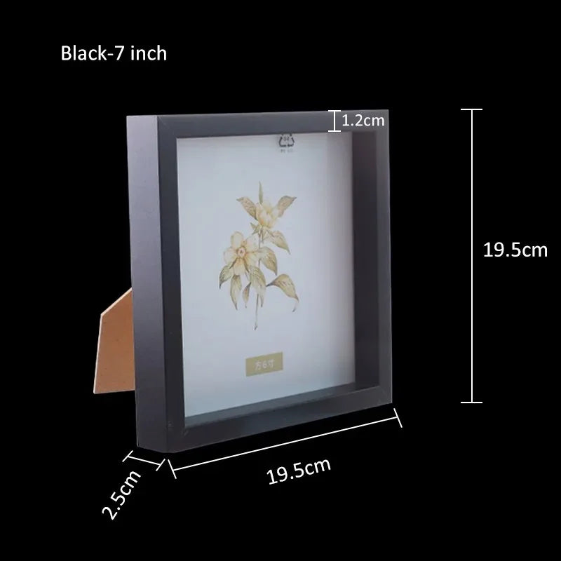 Minimalist Wood Square Frame 4–8 Inch Wall/Tabletop Display