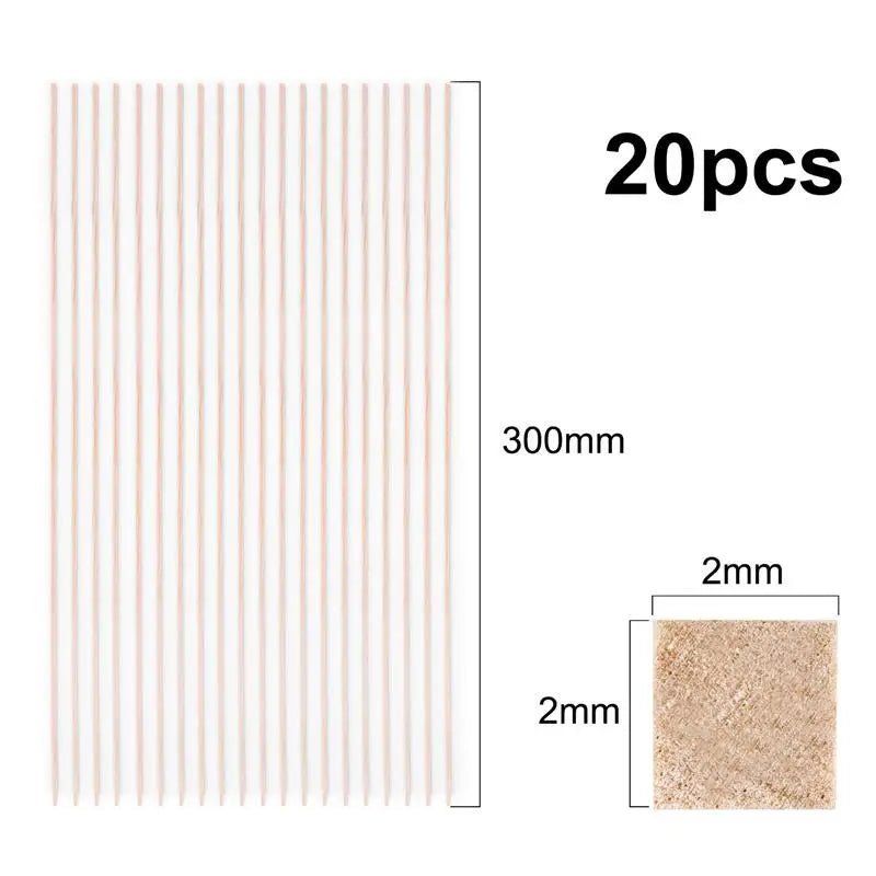 Square Balsa Wood Sticks 2–15mm – Light Cudgel Chips for Toys, Carving & Crafts