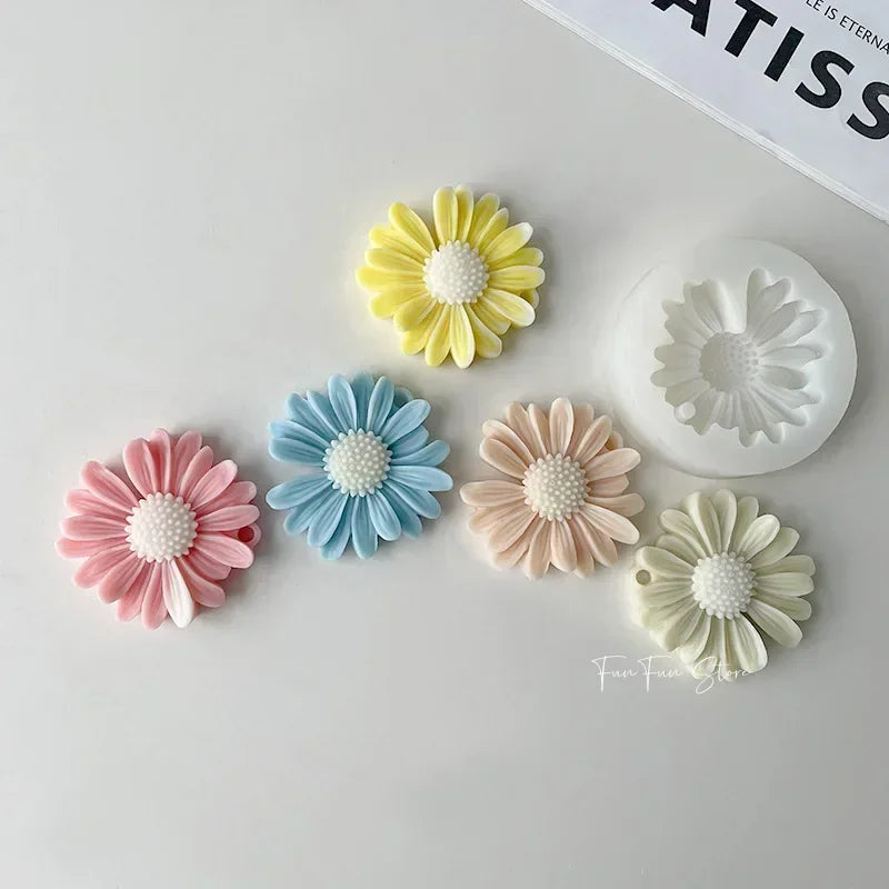 Daisy Silicone Candle Mold Aromatherapy Soap Flower DIY