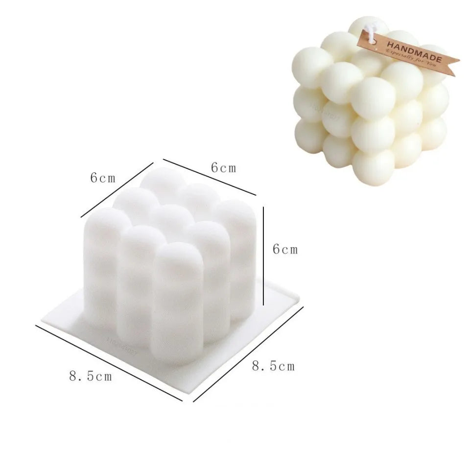 6-cavity Large Bubble Silicone Candle Mold Cake Aromatherapy Soap