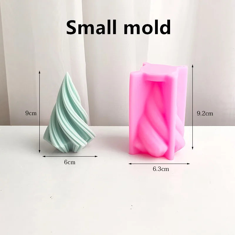 3D Spiral Candle Silicone Mold Wave Geometry Cake Soap