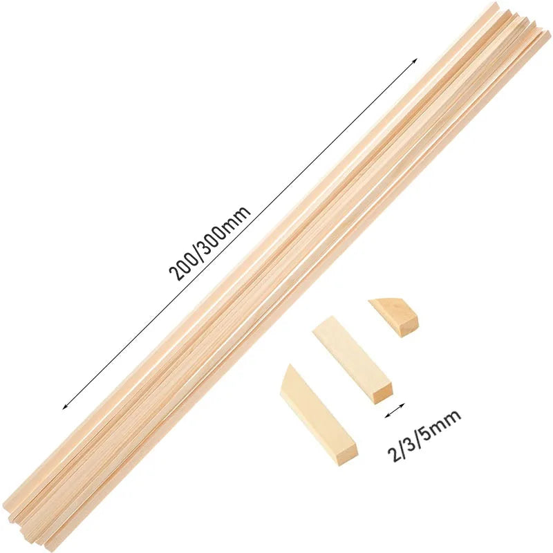 Wooden Strips for DIY – 20–50 pcs Balsa Material for Model Building, Crafts & Lanterns