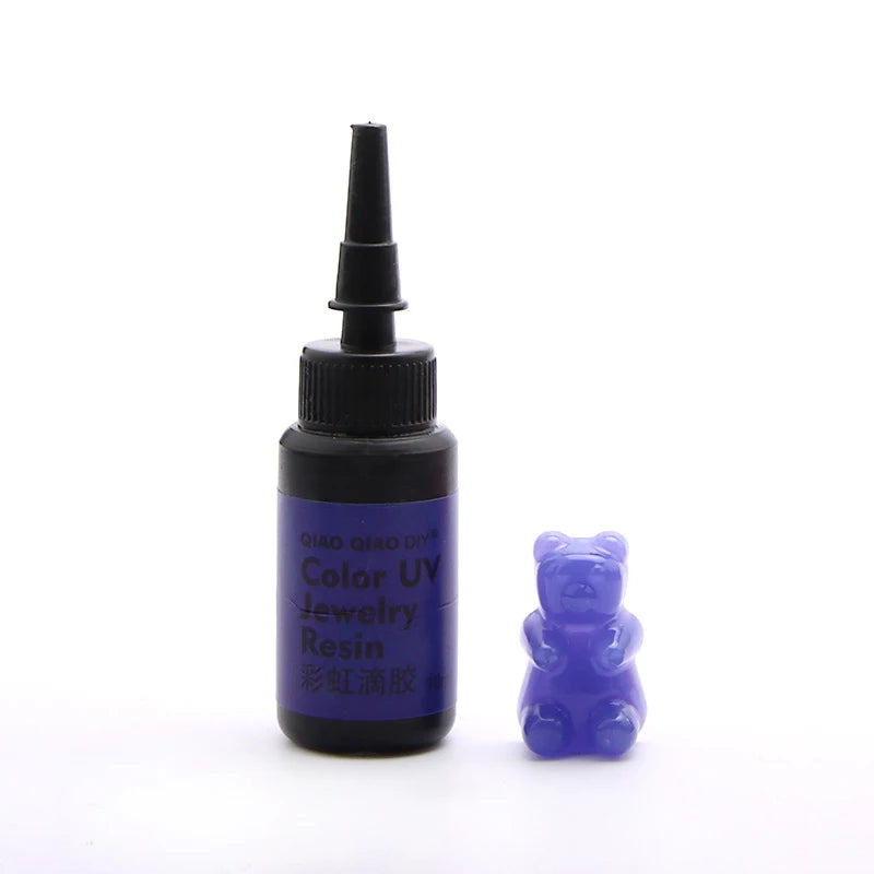 45-Color UV Resin Glue (10ml), Hard Ultraviolet Curing for Jewelry