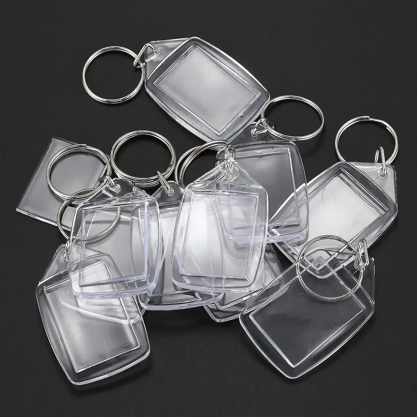 Transparent Acrylic Photo Insert for Keychains – Rectangle/Octagonal, DIY Accessory