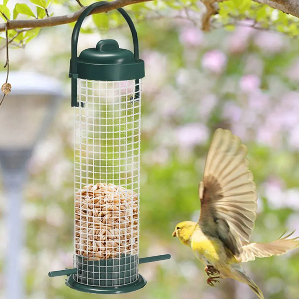 3‑Pack Transparent Hanging Bird Feeder, Garden Patio Feeding Station