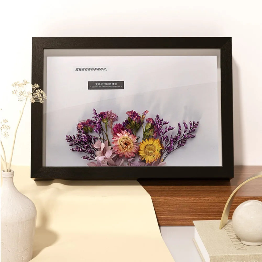 Floating Wood Deep Box Display Frame For Flowers & Memories