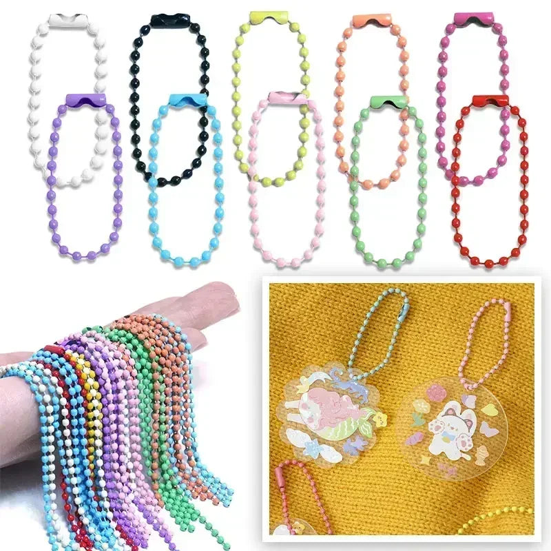 Ball Bead Chains for DIY Keychains & Jewelry – 10/100 pcs Connector for Bracelets