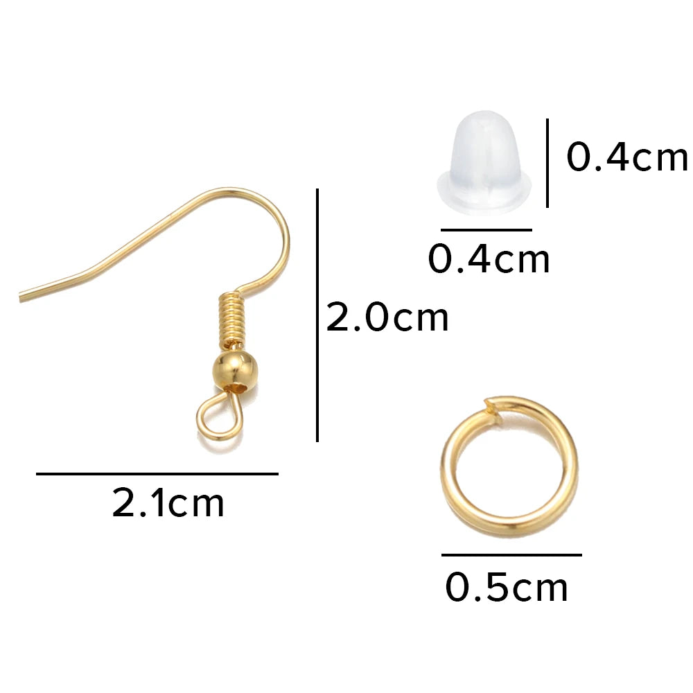 300-Pack Hypoallergenic Earring Hook Kit with Multicolor Wires & Jump Rings