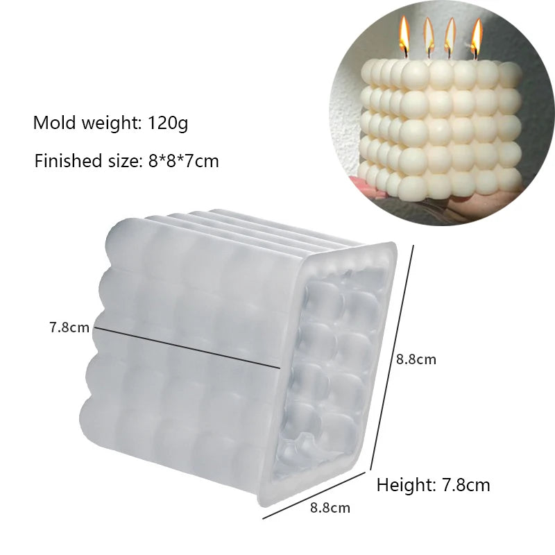 3D Rotating Pillar Candle Silicone Mold Geometric Wave Soap