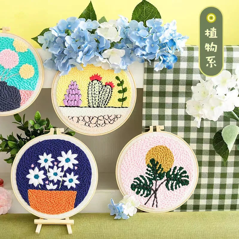 DIY Punch Needle Embroidery Kit – Sunflower Pattern