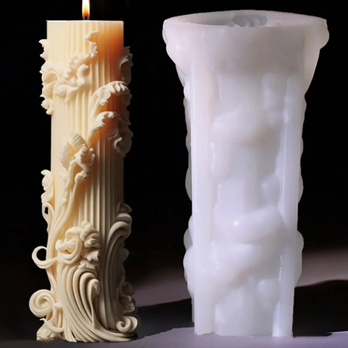 European Cylindrical Candle Silicone Mold DIY Minimalist Column