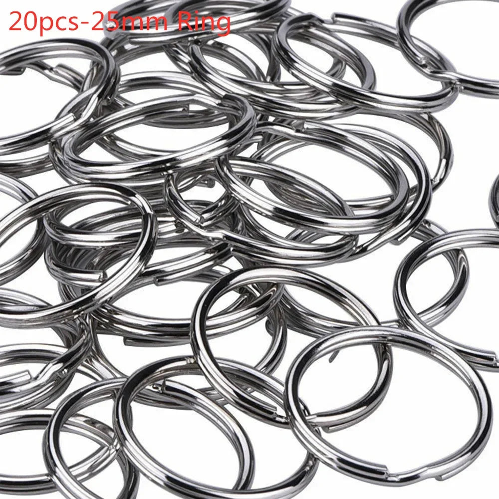 Metal Keychains with Split Ring – 10/50 pcs, Key Rings & Keyfob Holder for DIY