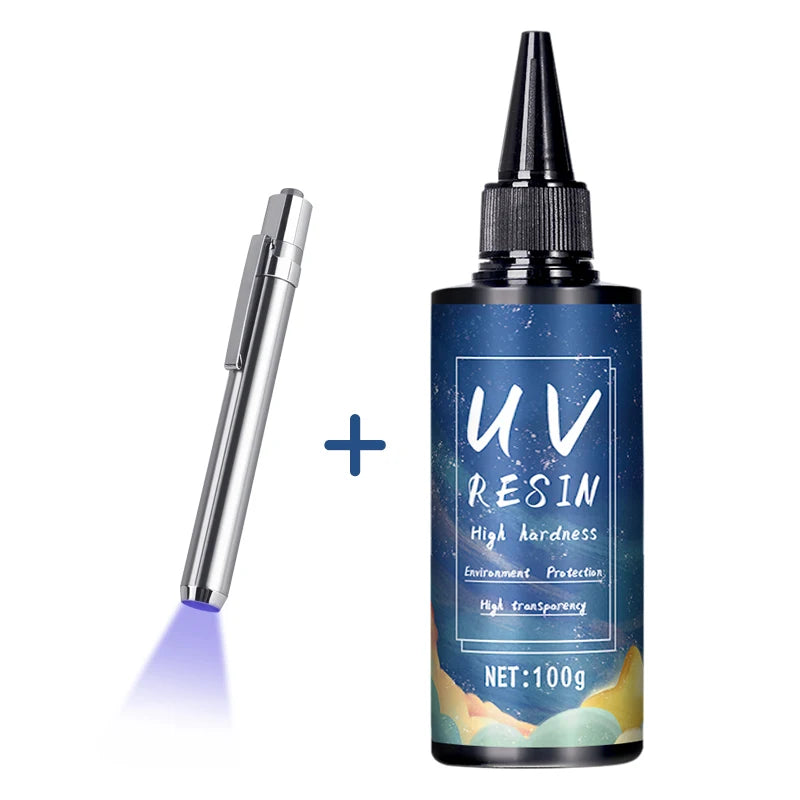 UV Resin Glue (20–1000g), High Transparency & Fast Dry for DIY