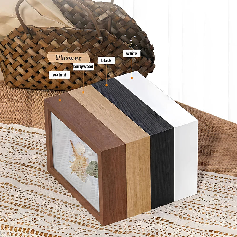 3D Wooden Photo Frame 3cm Depth DIY Specimen Display Home Decor