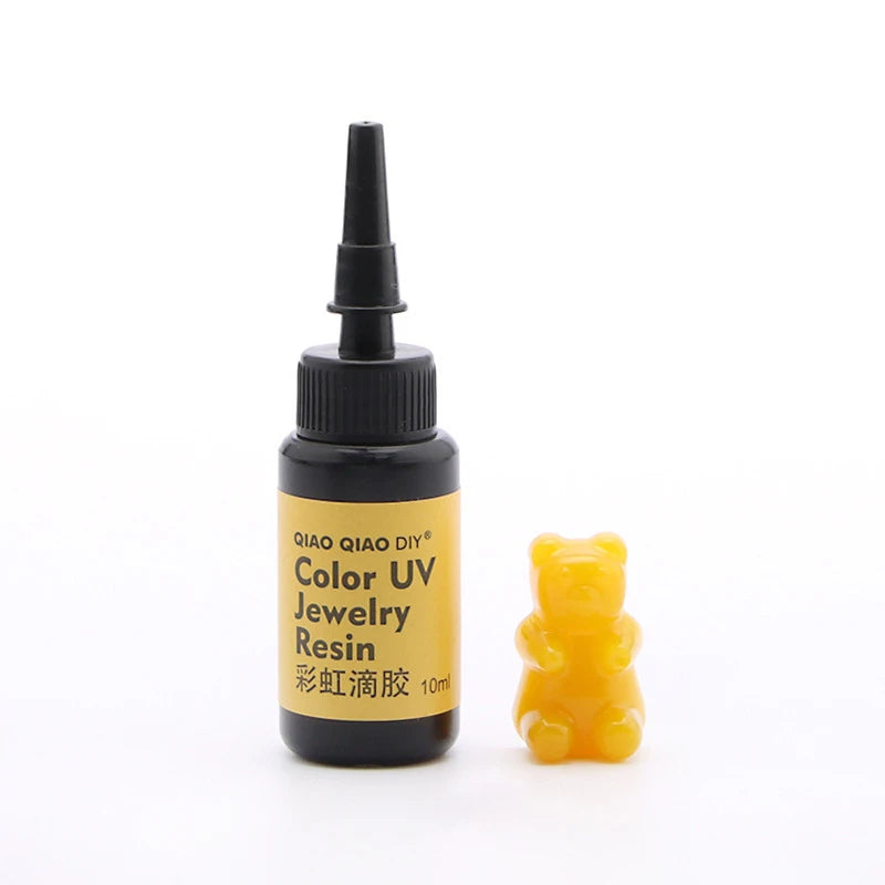 45-Color UV Resin Glue (10ml), Hard Ultraviolet Curing for Jewelry