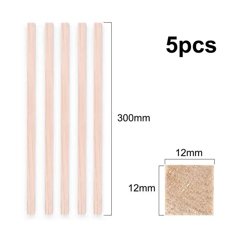 Square Balsa Wood Sticks 2–15mm – Light Cudgel Chips for Toys, Carving & Crafts