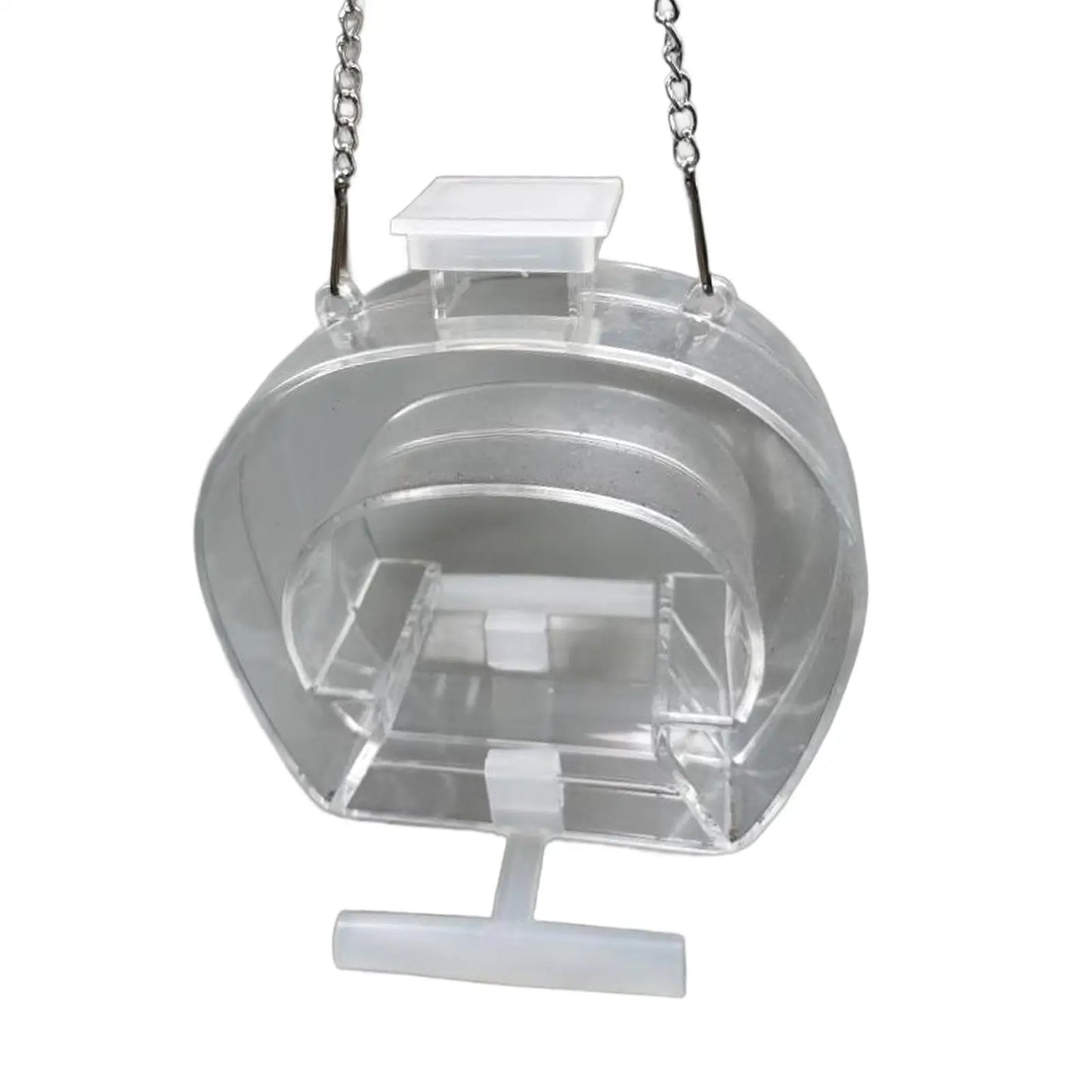 Clear Acrylic Window Bird Feeder, Outdoor Hanging with Chain