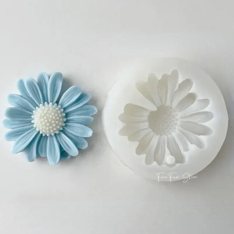 Daisy Silicone Candle Mold Aromatherapy Soap Flower DIY