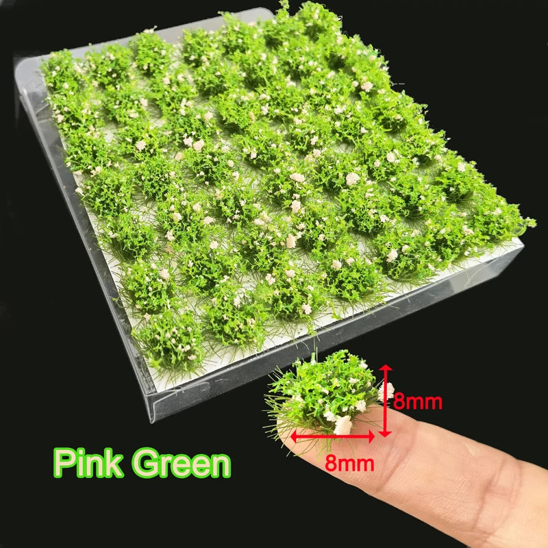 49Pcs 8mm Model Flower Cluster Static Grass 15 Colors DIY Layout