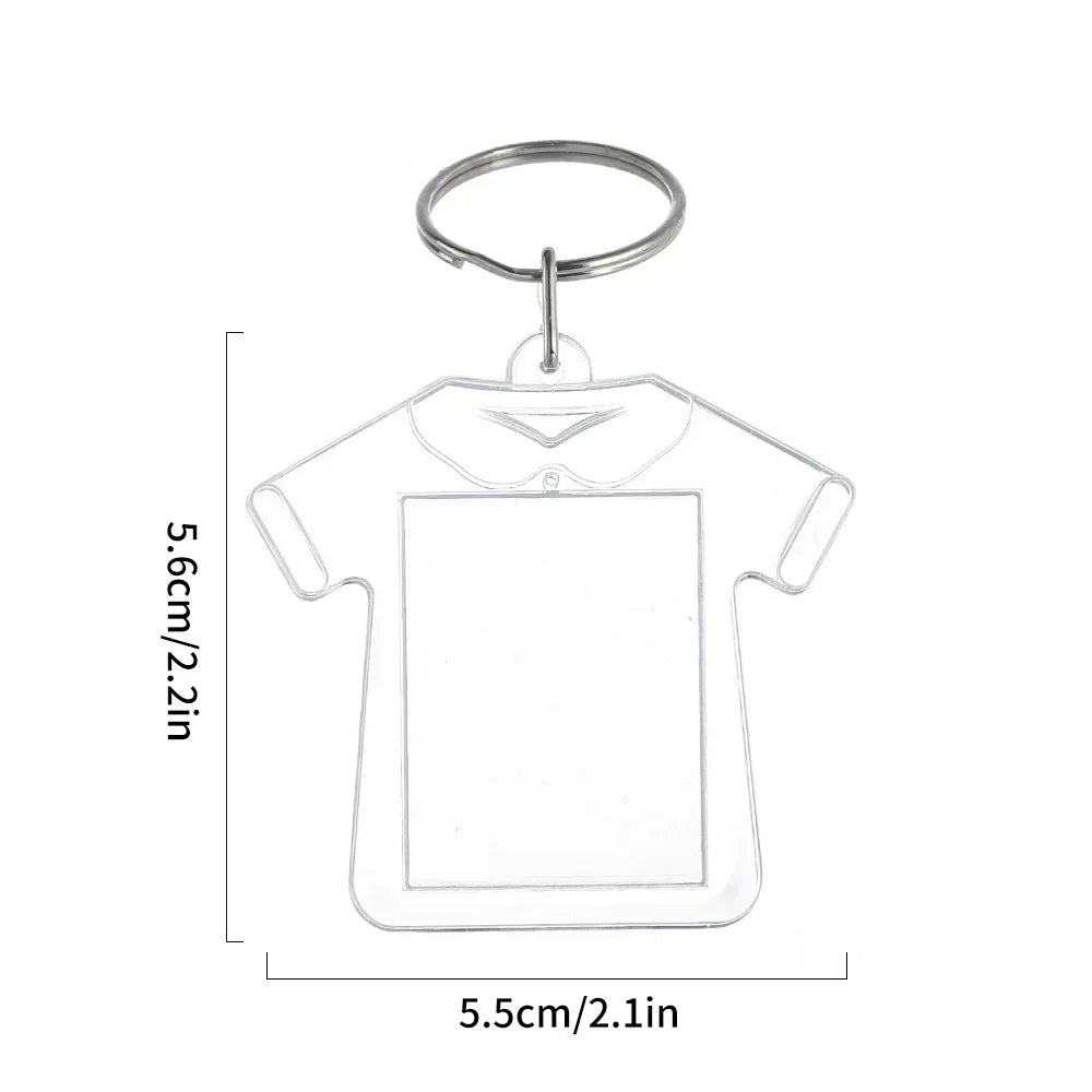 Transparent Acrylic Photo Insert for Keychains – Rectangle/Octagonal, DIY Accessory