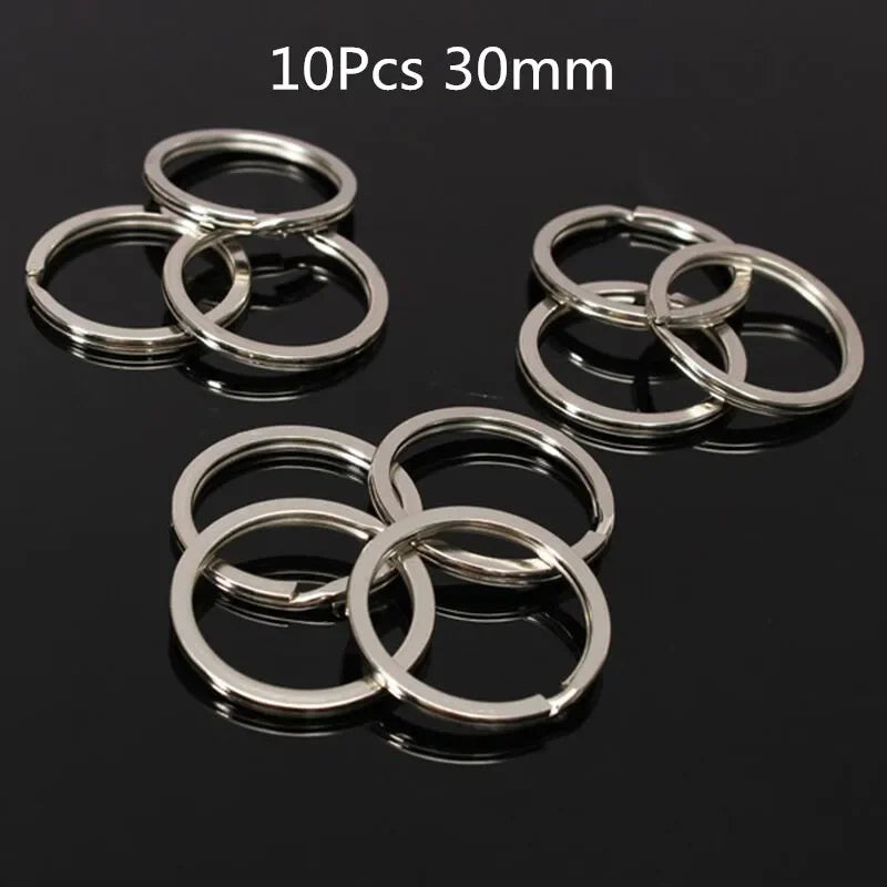 Metal Keychains with Split Ring – 10/50 pcs, Key Rings & Keyfob Holder for DIY